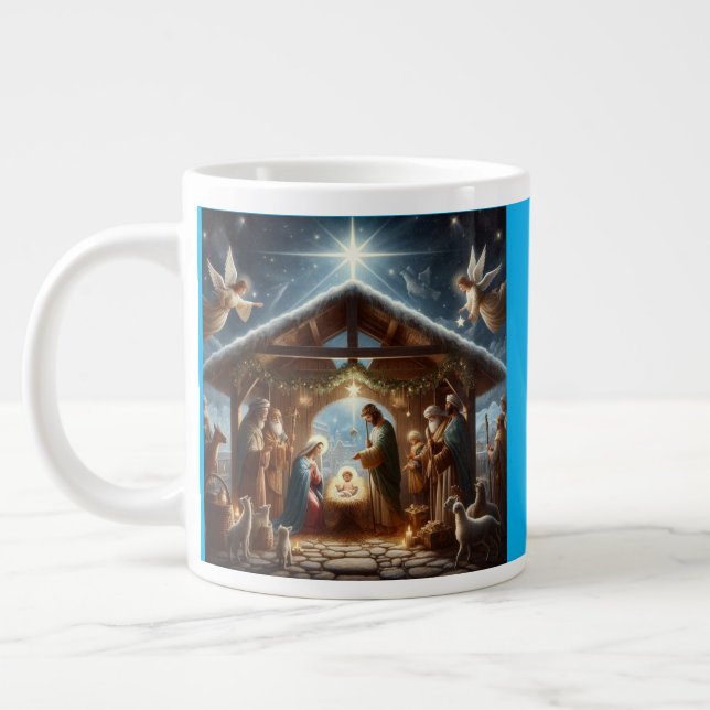 Grande Tasse Scène de nativité traditionnelle (Gauche)