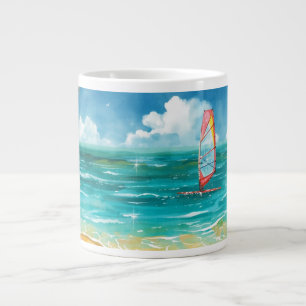 Grande Tasse Scène de vent de surf calme