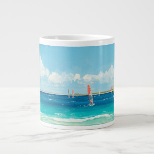 Grande Tasse Scène de vent de surf calme