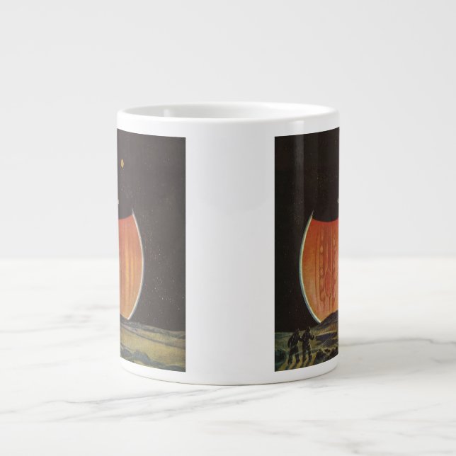 Grande Tasse Science-fiction vintage, astronautes sur Ganymede (Devant)