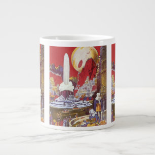 Grande Tasse Science-fiction vintage, la ville perdue d'Atlanti