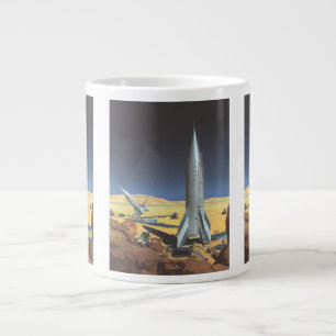 Grande Tasse Science-fiction vintage Planète désertique avec ro