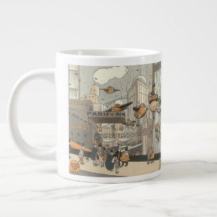Grande Tasse Science-fiction vintage Urban Paris, Steam Punk