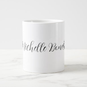 Grande Tasse Script classique élégant Ajouter votre nom Plain