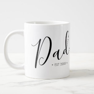 Grande Tasse Script pour la fête des pères Papa personnalisé