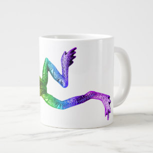Grande Tasse Sculpture de grenouille arc-en-ciel de SlipperyJoe