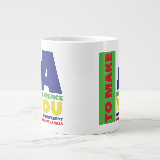 Grande Tasse Sensibilisation sur l'autisme (Devant)