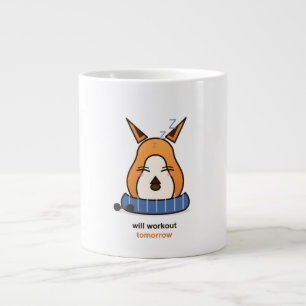 Grande Tasse S'entraînera Demain Renard Drôle Humour de Gym