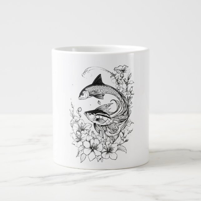 Grande Tasse Serene Koi Pond Jumbo Design (Devant)