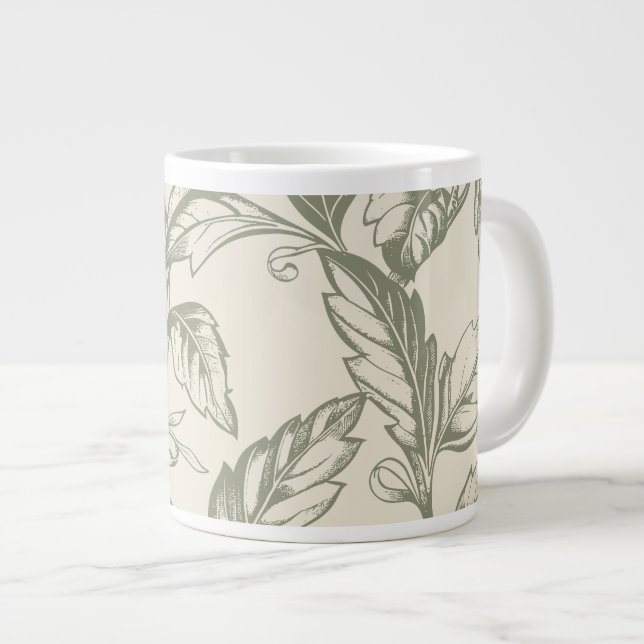 Grande Tasse Serene Sage Green | Charme de la vigne rustique Co (Devant droit)