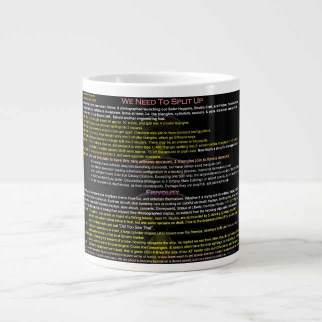 Grande Tasse Série OVNI : Séparation Alien (Devant)