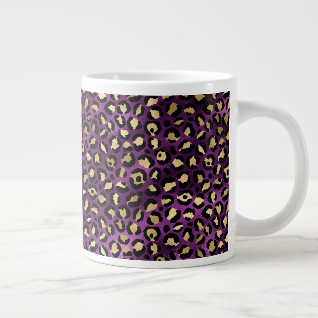 Grande Tasse Série Purple and Gold Leopard Design 1 (Droite)