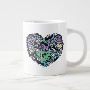 Grande Tasse Sésame Sésame Comte von Count Doodle Heart