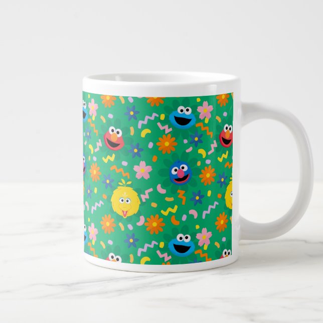 Grande Tasse Sesame Street Green Floral Motif (Droite)