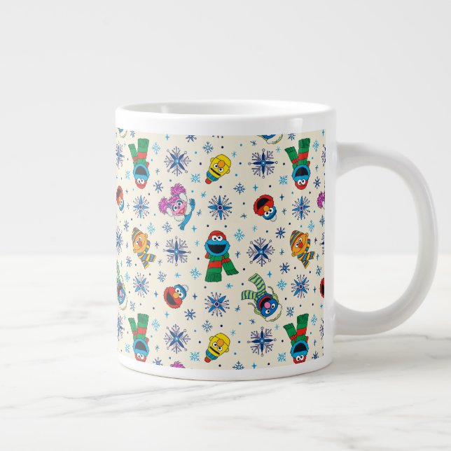 Grande Tasse Sesame Street Noël Snowflake Motif (Droite)