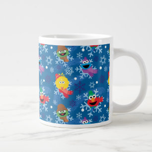 Grande Tasse Sesame Street Winter Snowflake Motif