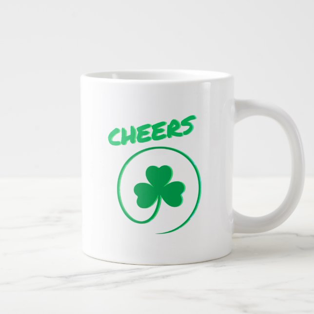 Grande Tasse Shamrock de Clover Jour de la Saint Patrick vert i (Droite)