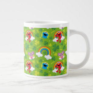 Grande Tasse Shamrock de rue Sesame et Motif arc-en-ciel