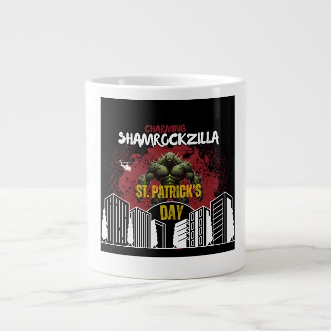 Grande Tasse Shamrockzilla : Monstre Kaiju de la Saint-Patrick (Devant)
