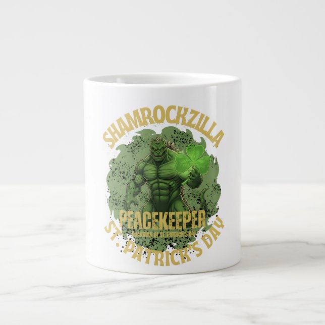 Grande Tasse Shamrockzilla Peacekeeper: St. Patrick’s Day Kaiju (Devant)