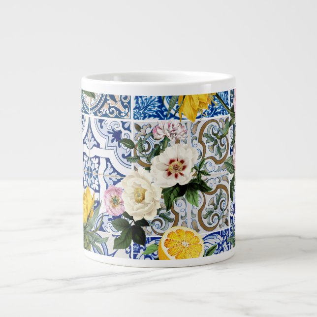 Grande Tasse Sicilian style with flowers and lemon (Devant)