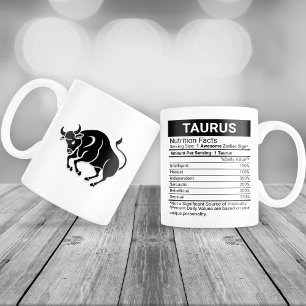 Grande Tasse Signe de zodiaque du Taurus avec la valeur nutriti