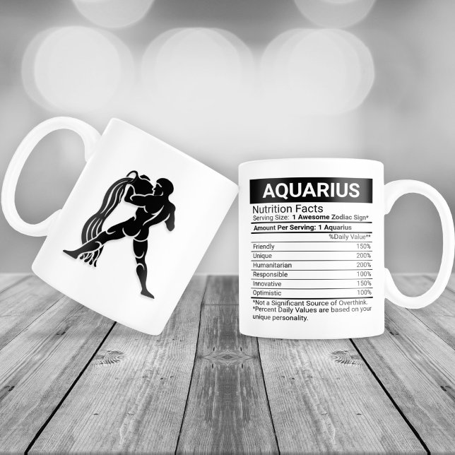 Grande Tasse Signe Zodiaque Aquarius avec la valeur nutritive, (Créateur téléchargé)