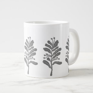 Grande Tasse Silhouette de plante Fleur Botanique minimale