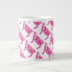 Grande Tasse Silhouette rose et blanche de vache