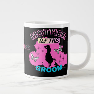 Grande Tasse Silhouette Rose & Noir Maman Mère De La Salle