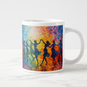Grande Tasse Silhouettes colorées dansant