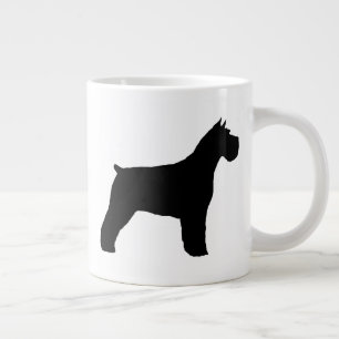 Grande Tasse Silhouettes de chien Schnauzer noir