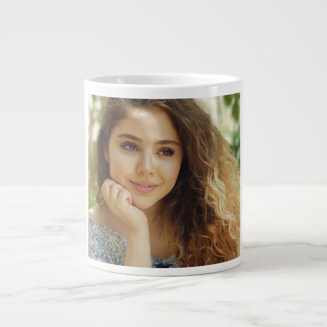 Grande Tasse Simple and Chic Personalized Photo (Devant)