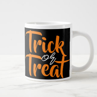Grande Tasse Simple Éffrayant Trou ou Traiter Famille Halloween