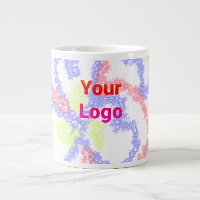 Grande Tasse simple minimum ajouter votre texte monogramme phot (Devant)