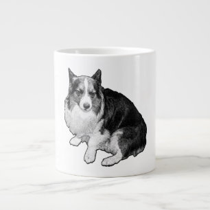 Grande Tasse Sips De Corgi À Point Lune