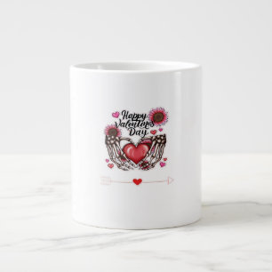 Grande Tasse Skeleton Mains Valentines Classic de la journée