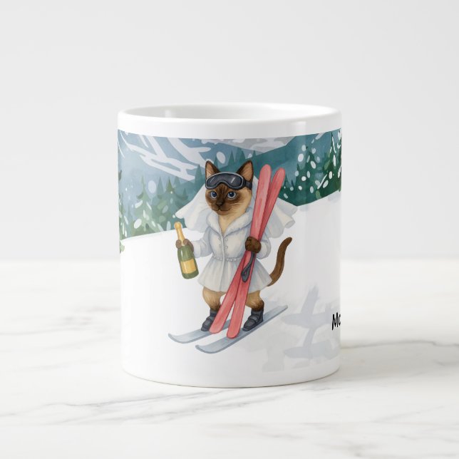 Grande Tasse Ski Cat skie dans Pink Bachelorette Party  (Devant)