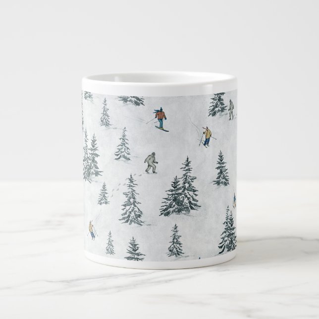 Grande Tasse Skieurs alpins et yétis cachés - Ski alpin (Devant)