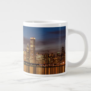 Grande Tasse Skyline De Chicago La Nuit