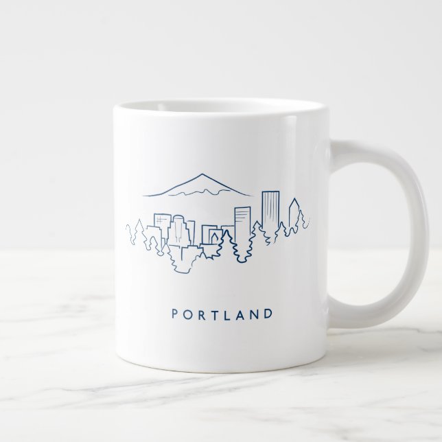Grande Tasse Skyline Portland (Droite)