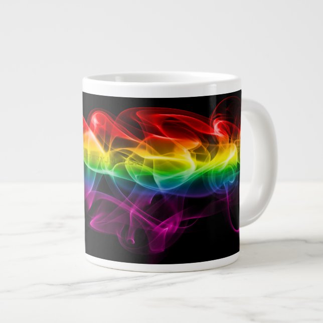 Grande Tasse SlipperyJoe's fumée vif arc-en-ciel célébré (Devant droit)