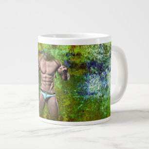 Grande Tasse SlipperyJoe's homme adulte très musclé torse nu 