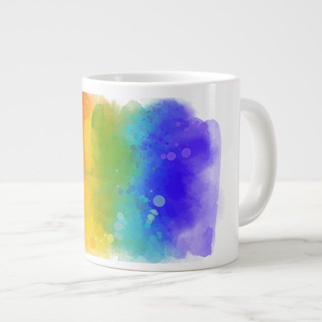 Grande Tasse SlipperyJoe's orgueil éclatant couleurs arc-en-cie (Devant droit)