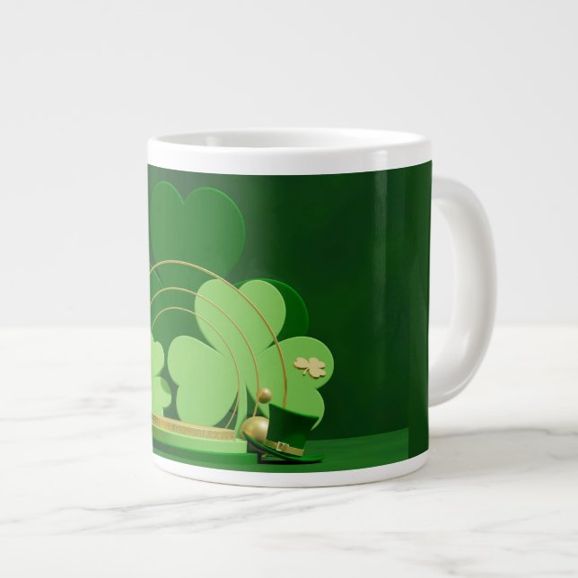 Grande Tasse SlipperyJoe's Saint Patrick's Day three-leaf clove (Devant droit)
