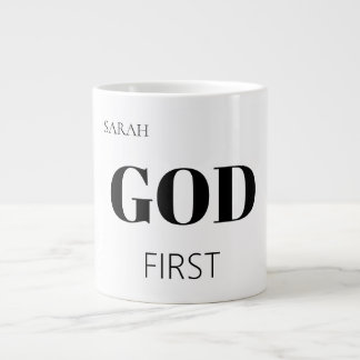 Grande Tasse Slogan de citation de foi en Dieu moderne et gras