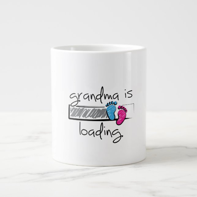 Grande Tasse Slogan grandma is loading. Grand et grand-mère. (Devant)