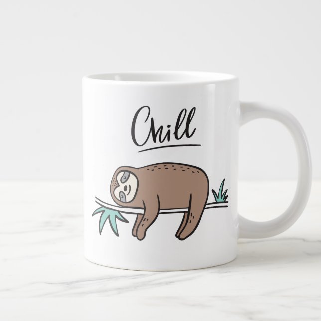 Grande Tasse Sloth raconte le froid (Droite)