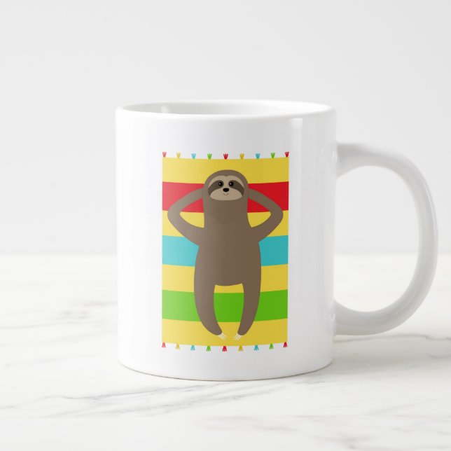 Grande Tasse Sloth Sur La Plage (Droite)