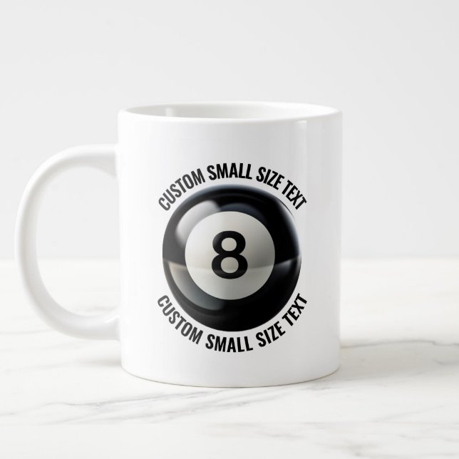 Grande Tasse Small Size Personalized Text Pool 8 Ball Custom (Gauche)